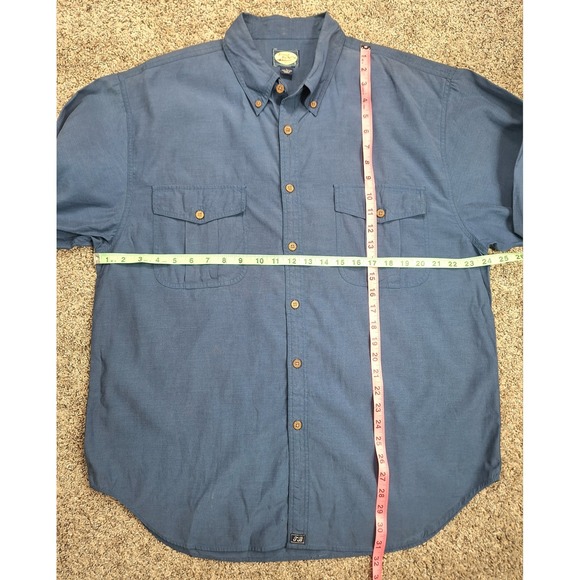 Tommy Bahama 100% Rayon Button Up Wood Button Shirt Blue Long Sleeve Sz Large - Picture 5 of 6